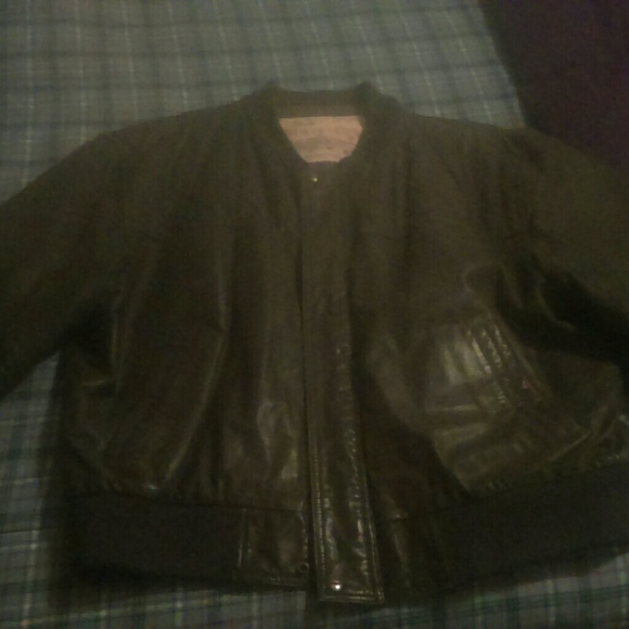 DARKISH BROWN OFFICERS CLUB LEATHER JACKET - Picture 1 of 1